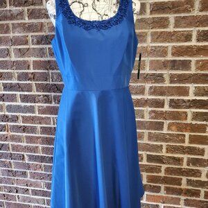 ~NEW~ Tahari Arthur L Levine Sleeveless Blue Dress - Size 10